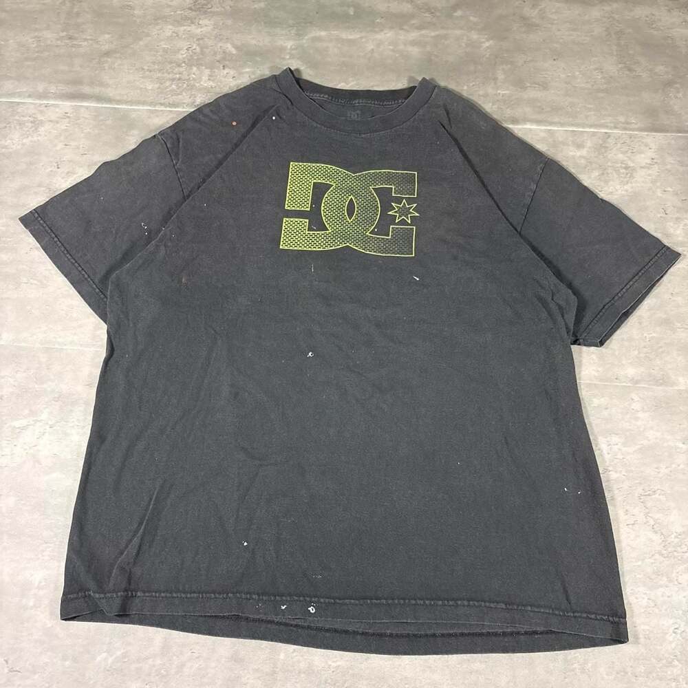 DC Shoes Y2K Graphic Logo T-Shirt Black Green Men's Size L